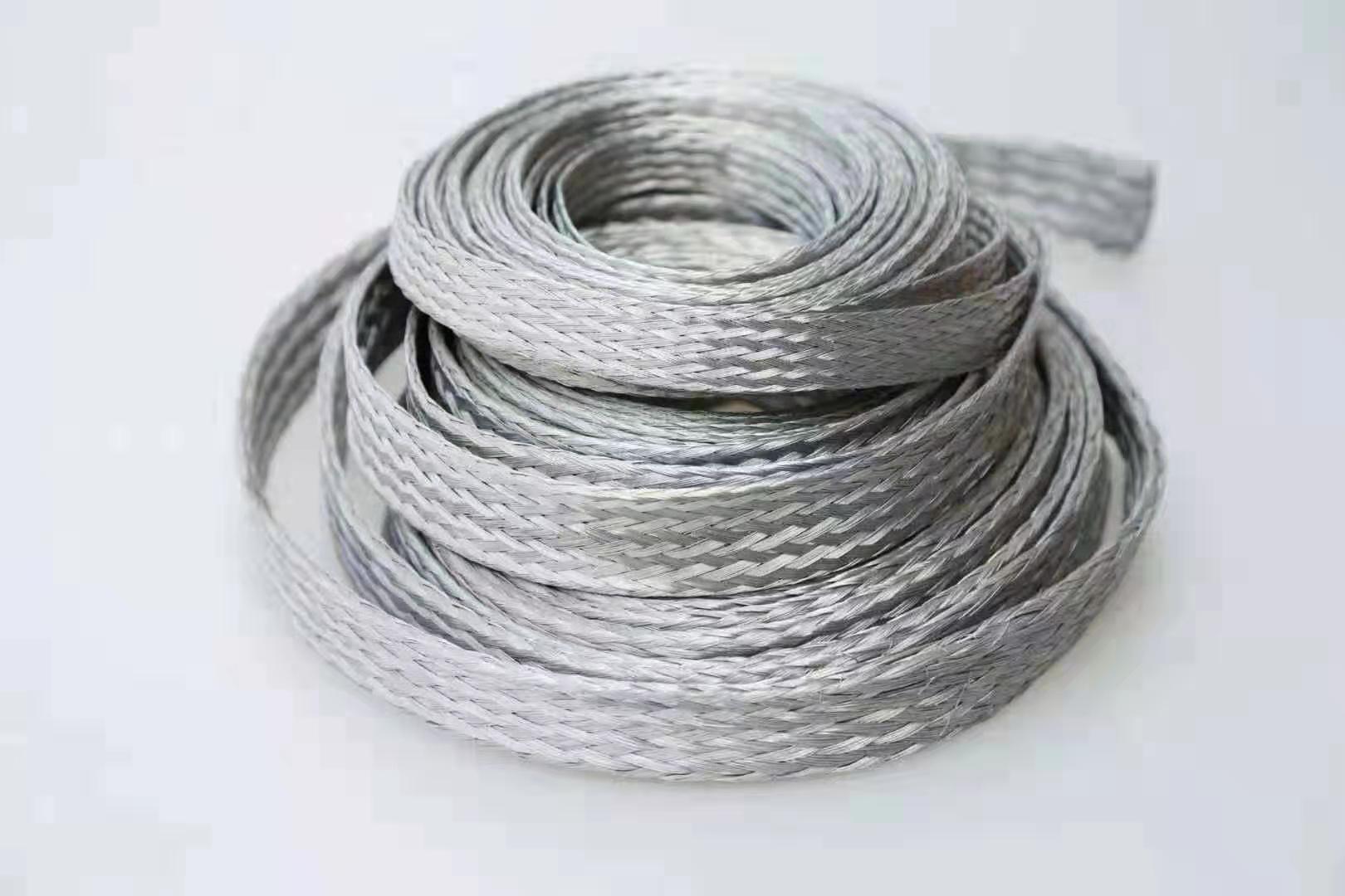 Braided aluminum straps