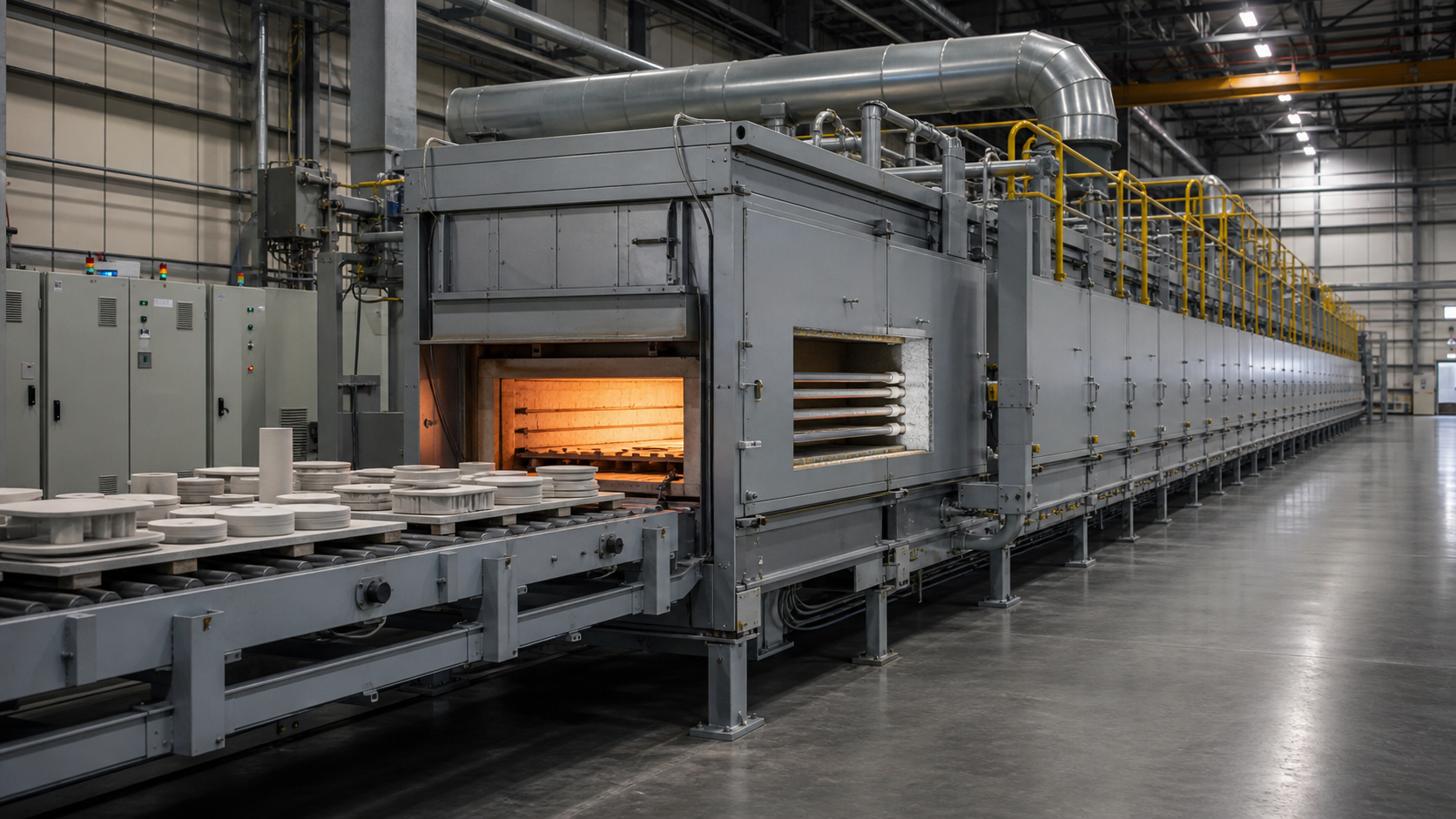 Continuous electric kiln application