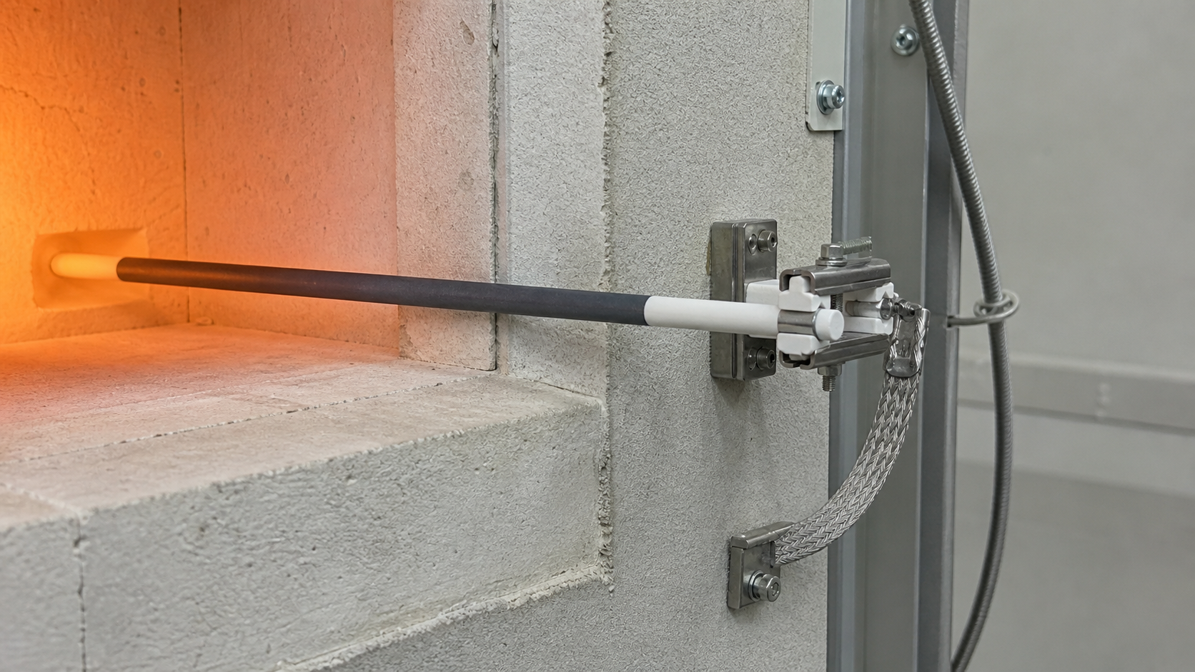 SiC heating element installation concept